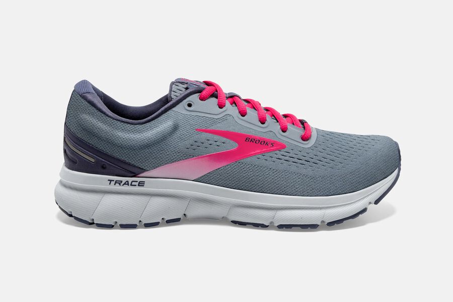 Brooks Women's Trace Road Running Shoes Grey/Nightshadow/Raspberry ( RCFUK8540 )